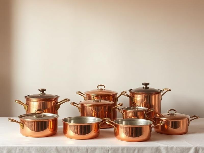 Vintage copper pots and pans